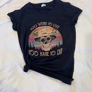 Graphic Tee Skull Fear and Loathing Dr. Gonzo Raoul Duke Desert Sunset Retro